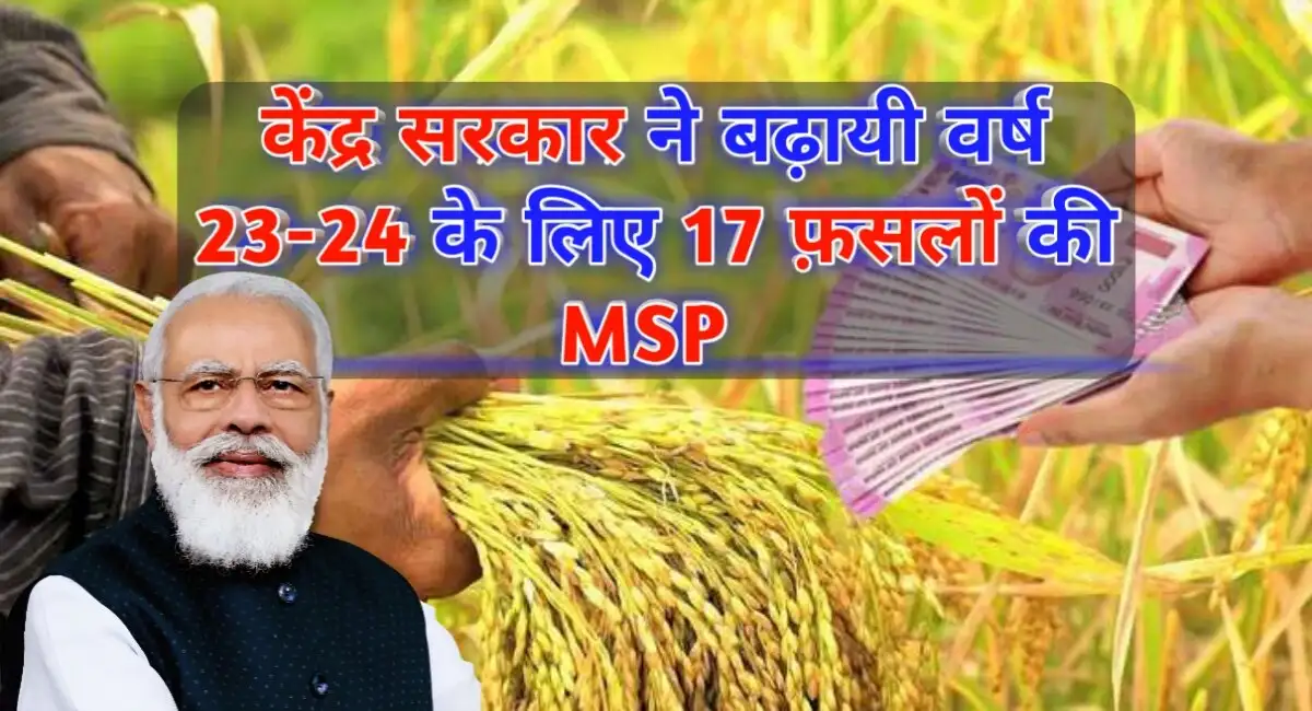 23-24 सीजन के लिए केंद्र सरकार ने बढ़ायी 17 फ़सलों की MSP, तिल मे 800 तक की बढ़ोतरी