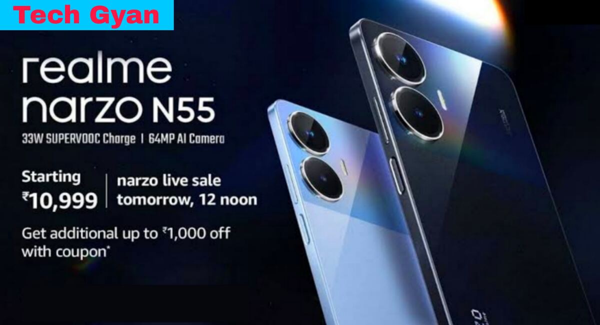 Realme Narzo N55 ने बाजार में मचाया हंगामा,इतनी कम कीमत में 50MP कैमरा के साथ जीता ग्राहकों का दिल, जानें फीचर्स